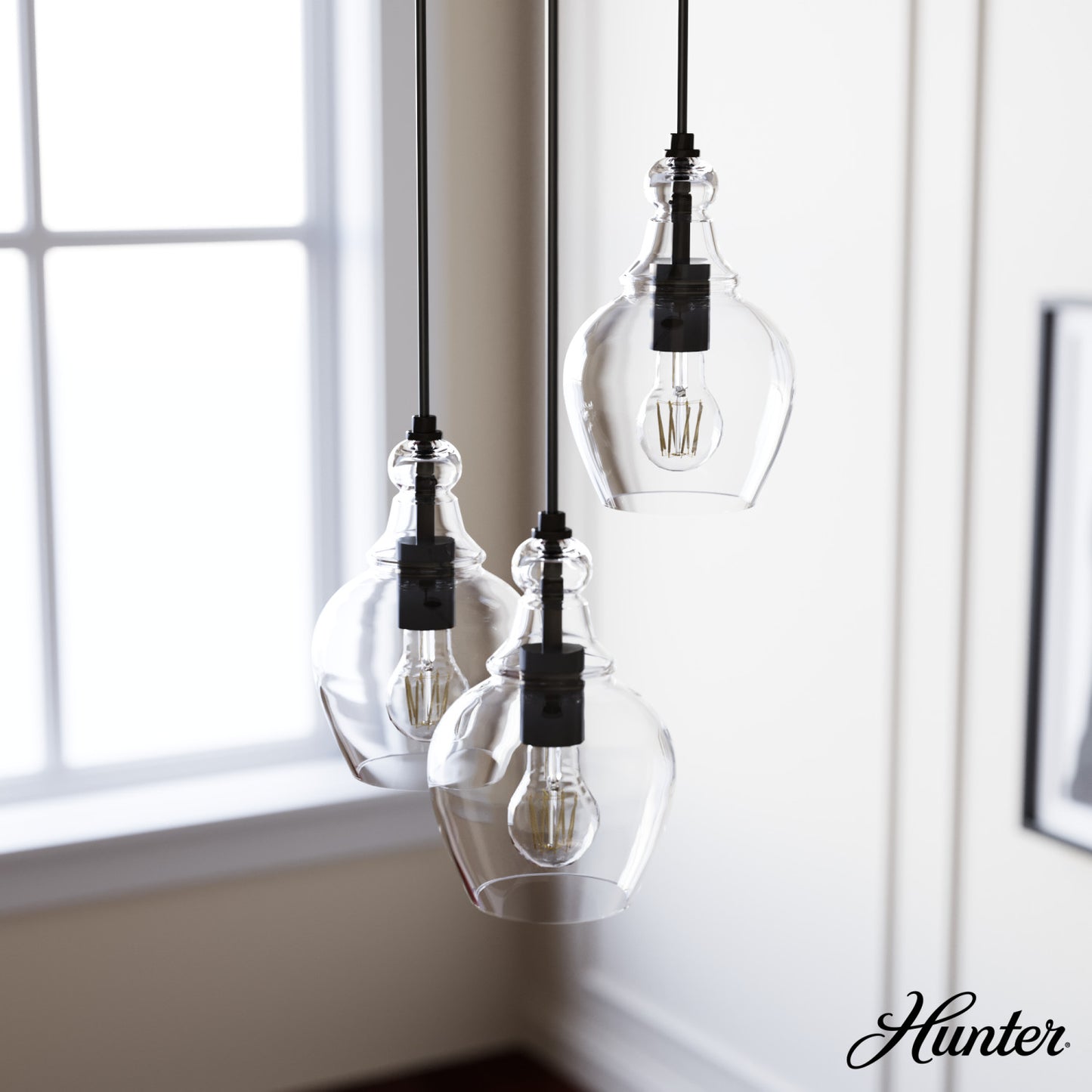 Candelabro Maple Park 3 luces - HUNTER FAN