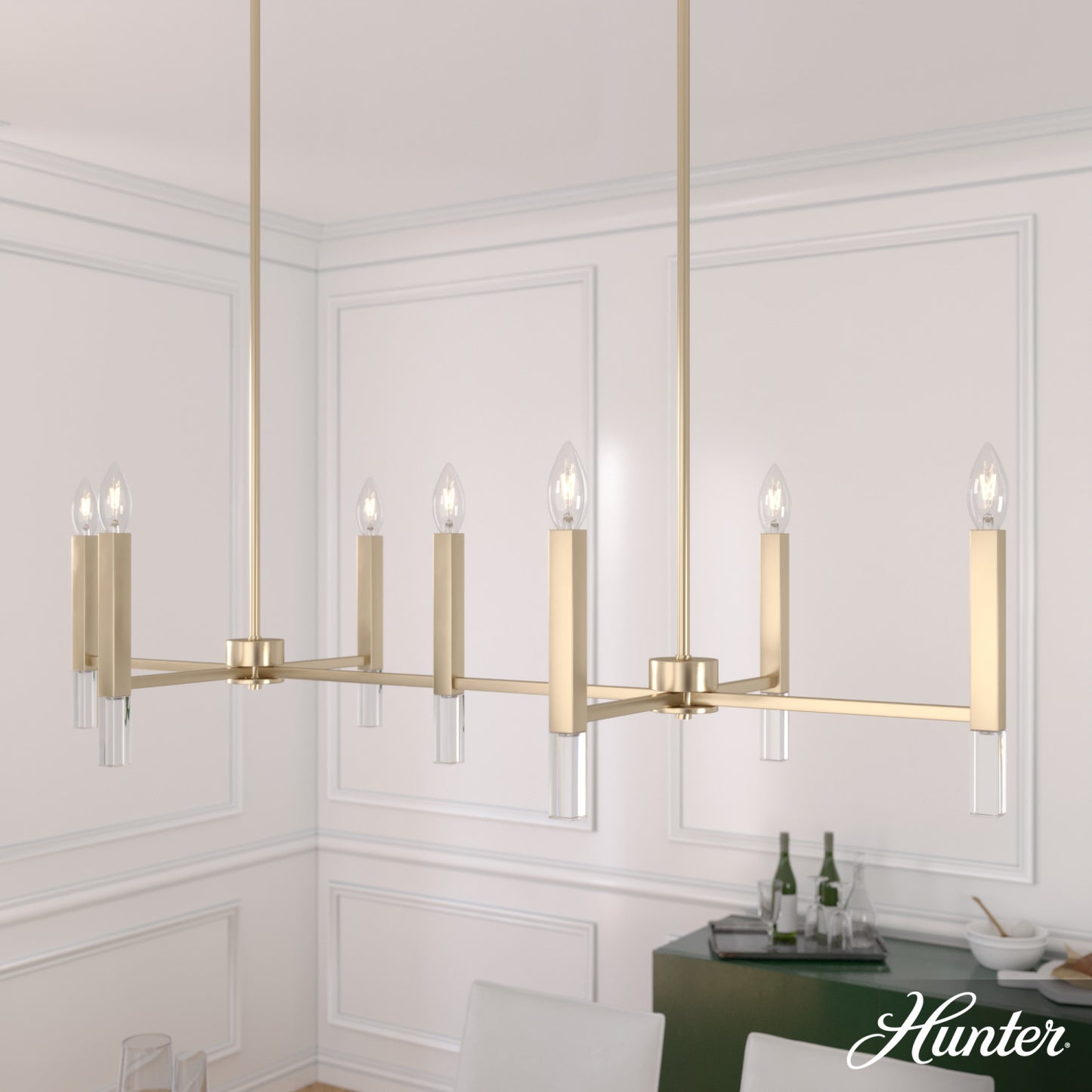 Candelabro Sunjai Linear de 7 Luces - HUNTER FAN