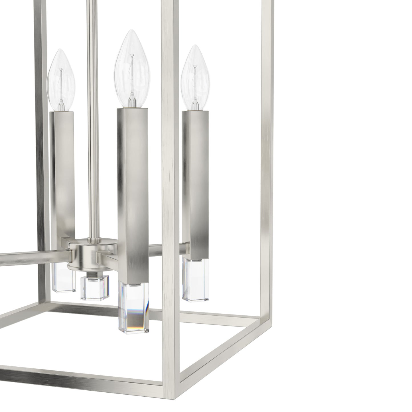 colgante sunjai 4 luces 13 pulgadas lighting hunter brushed nickel - none| 5