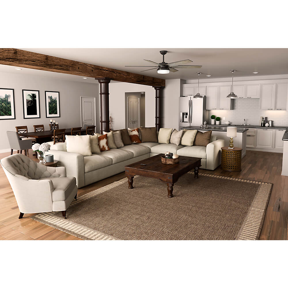 Kaplan Ceiling Fan with Light 64 Inches