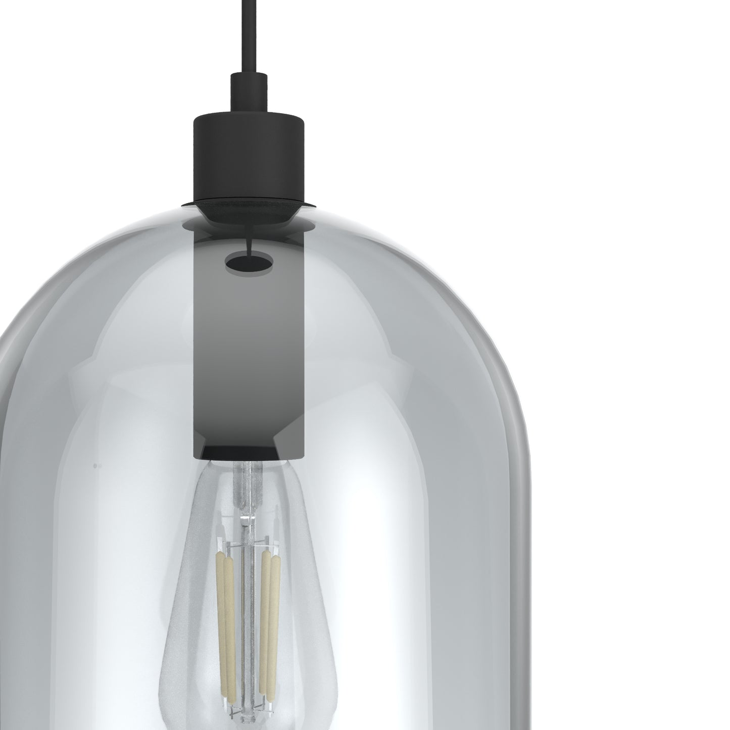 Colgante Lochemeade de Vidrio Ahumado 1 Luz