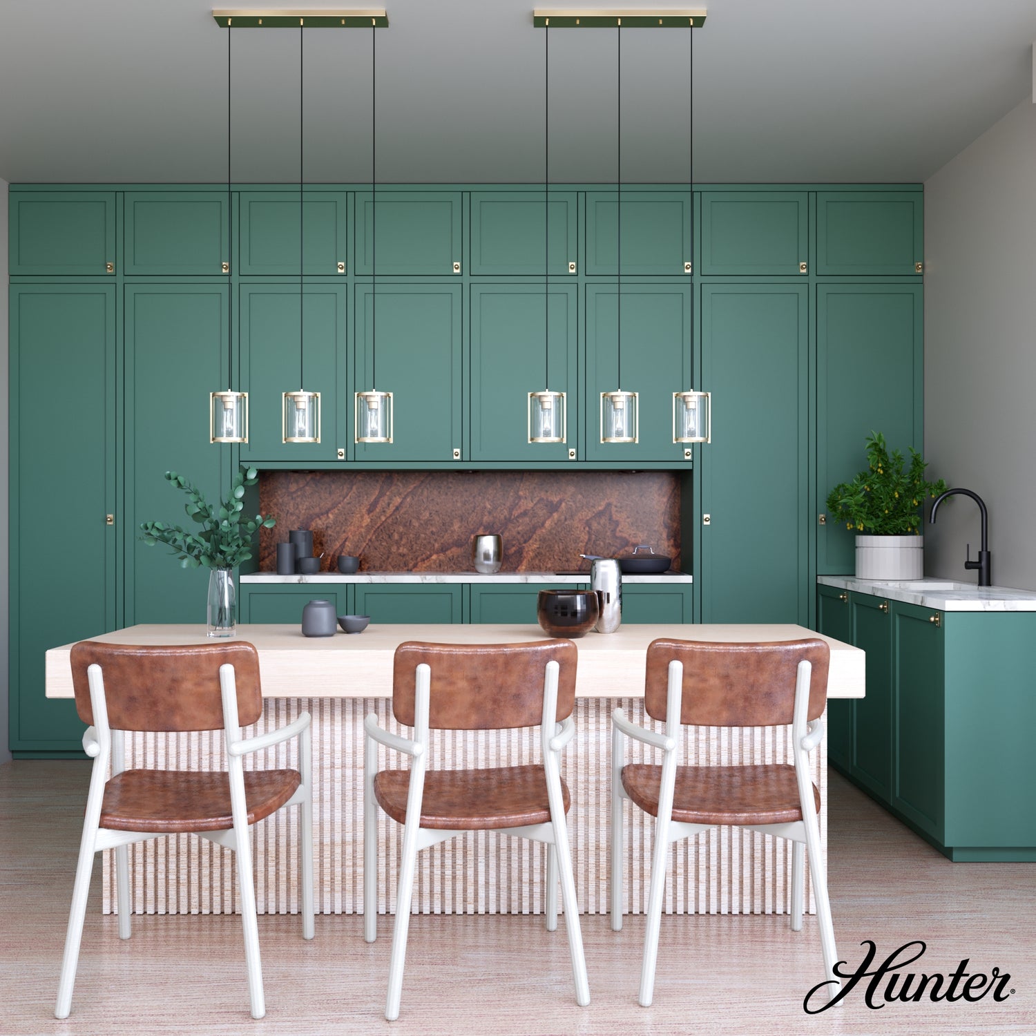 Candelabro Astwood Linear 3 Luces & HUNTER FAN