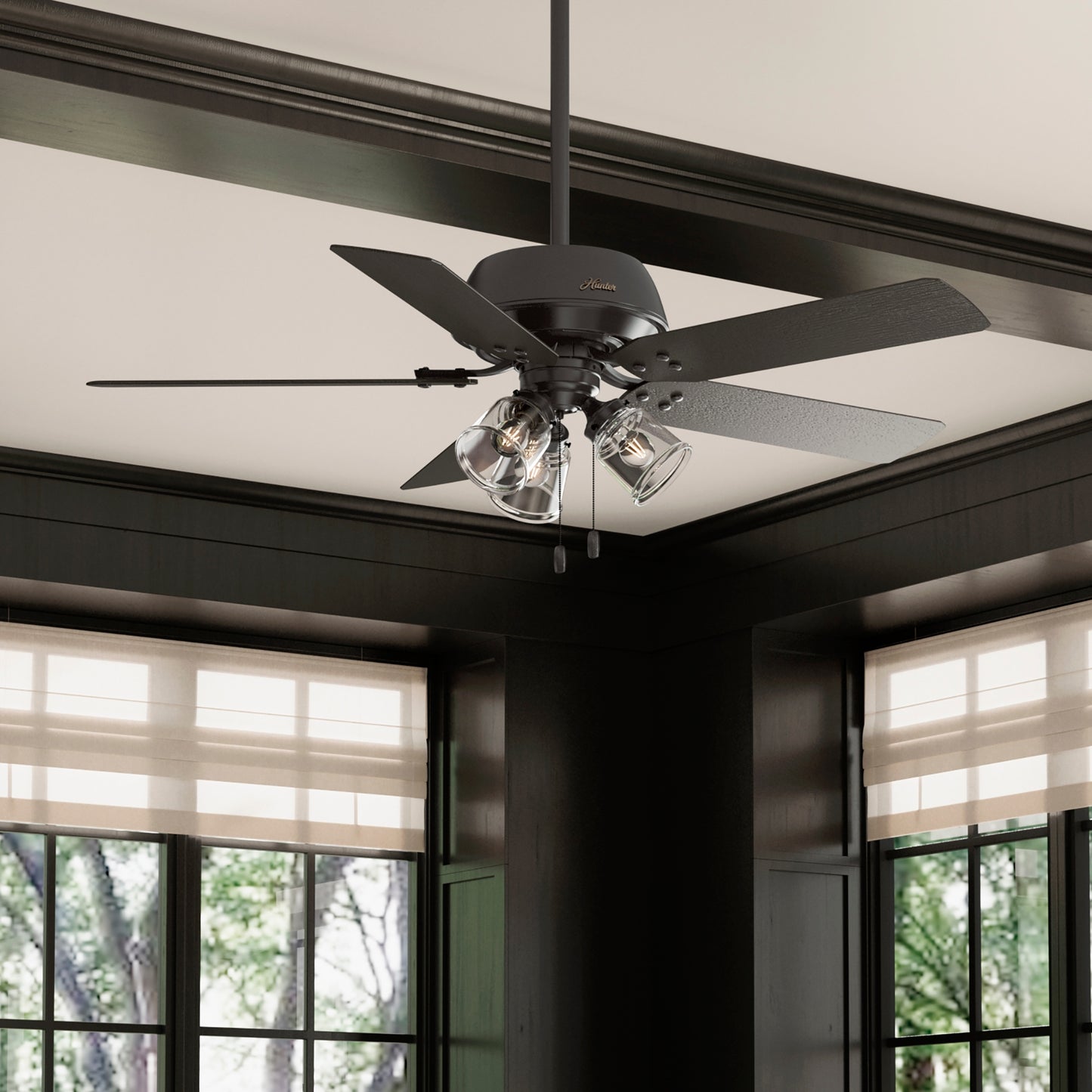 Ventilador de Techo River Ridge Exterior con Luz LED 52 Pulgadas