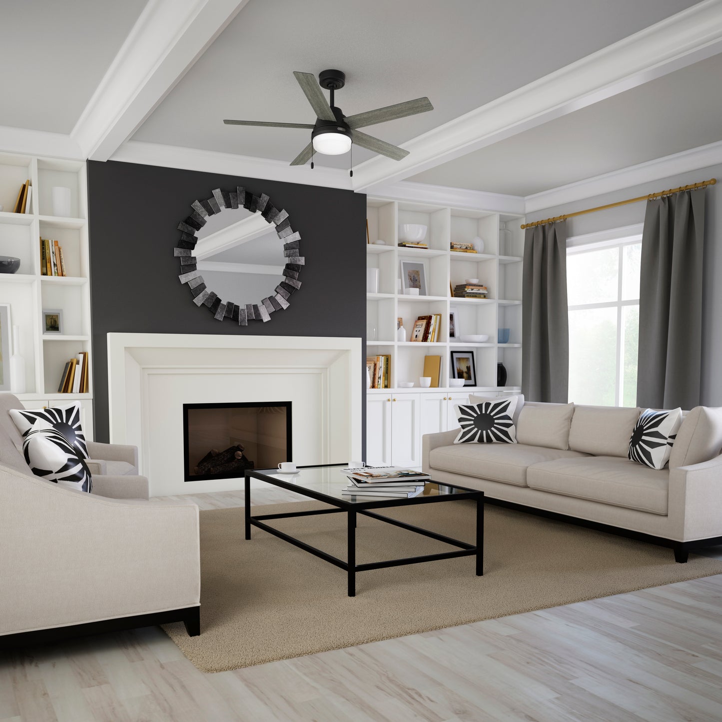 Ventilador de Techo Locke con Luz 52 pulgadas