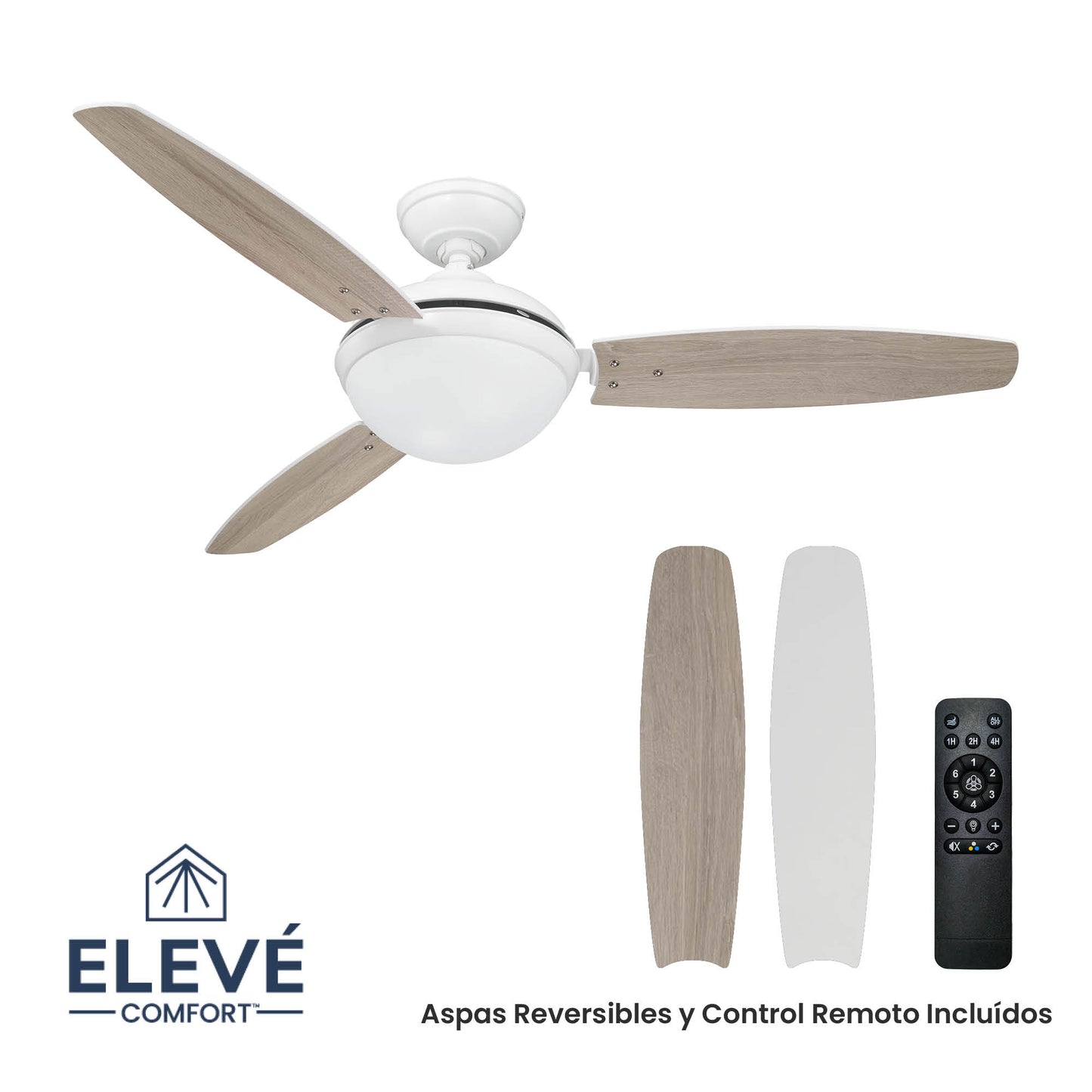 Ventilador de Techo Elevé Comfort M2 3 Aspas 52 Pulgadas