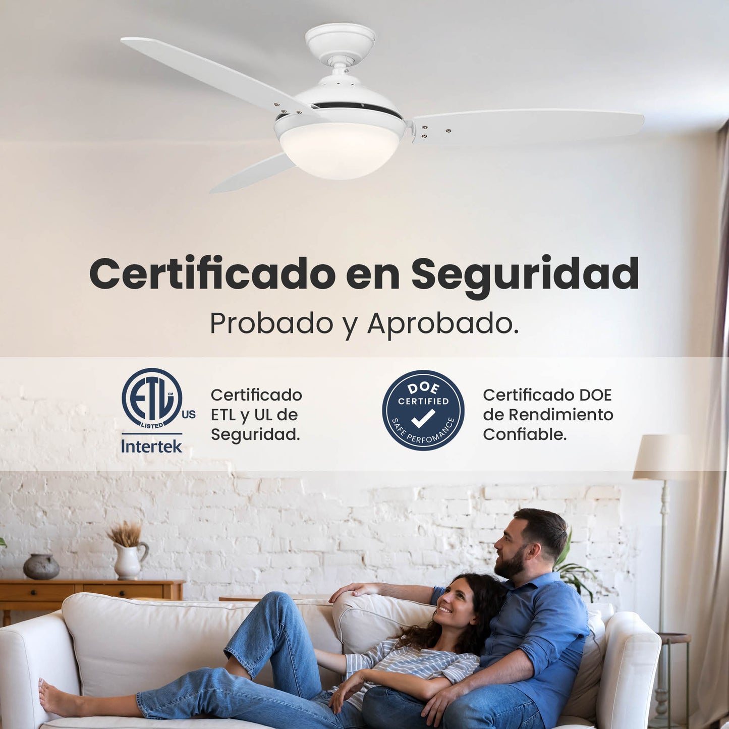 Ventilador de Techo Elevé Comfort M2 3 Aspas 52 Pulgadas