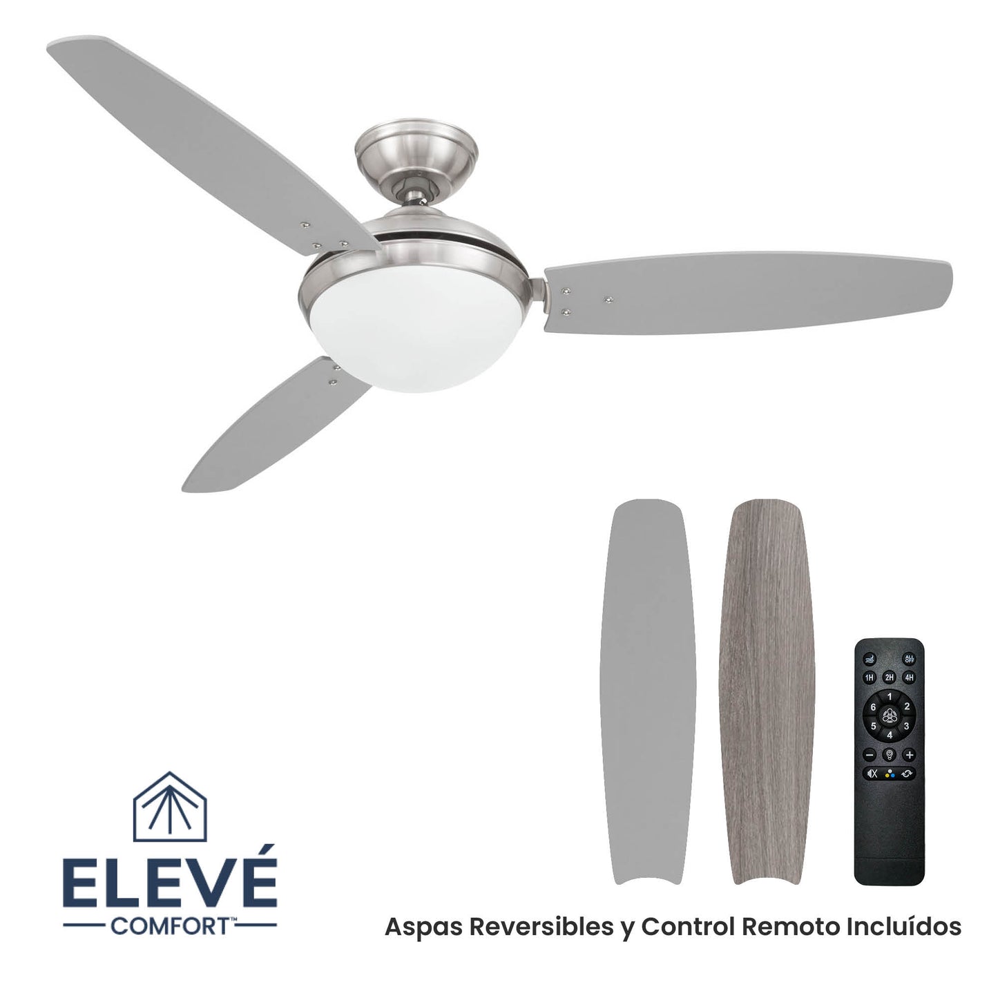 Ventilador de Techo Elevé Comfort M2 3 Aspas 52 Pulgadas