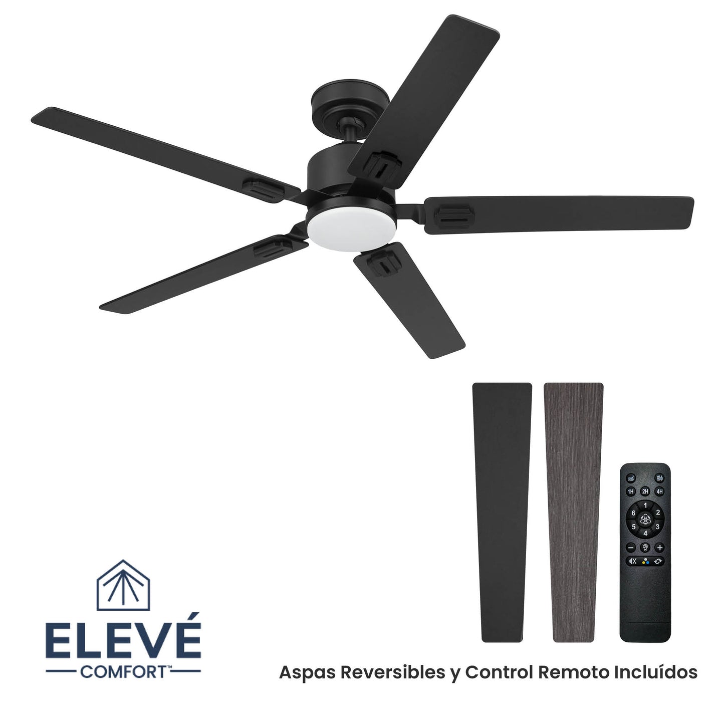 Ventilador de Techo Elevé Comfort M5 5 Aspas 52 Pulgadas