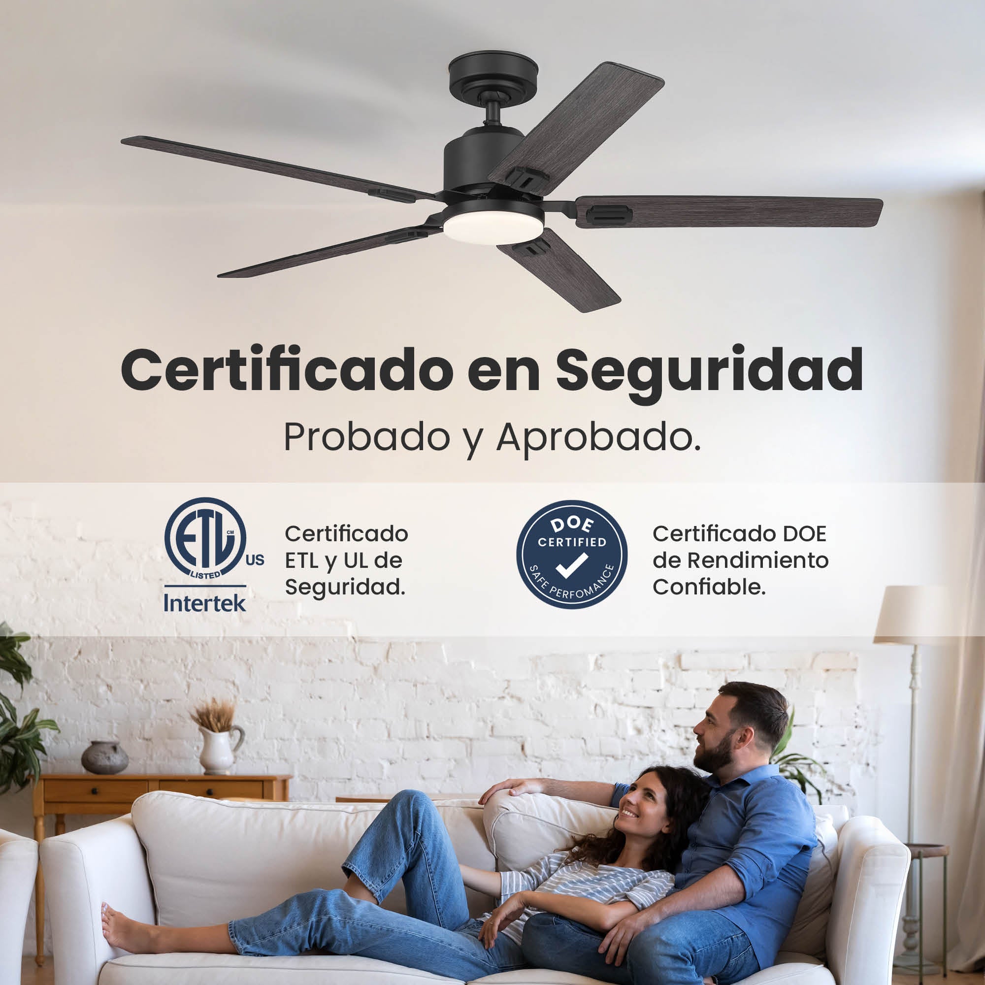 Ventilador de Techo Elevé Comfort M5 5 Aspas 52 Pulgadas