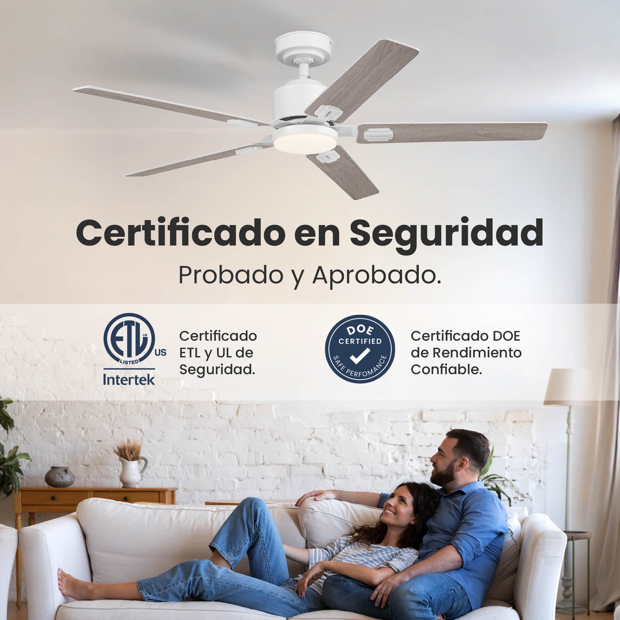Ventilador de Techo Elevé Comfort M5 5 Aspas 52 Pulgadas