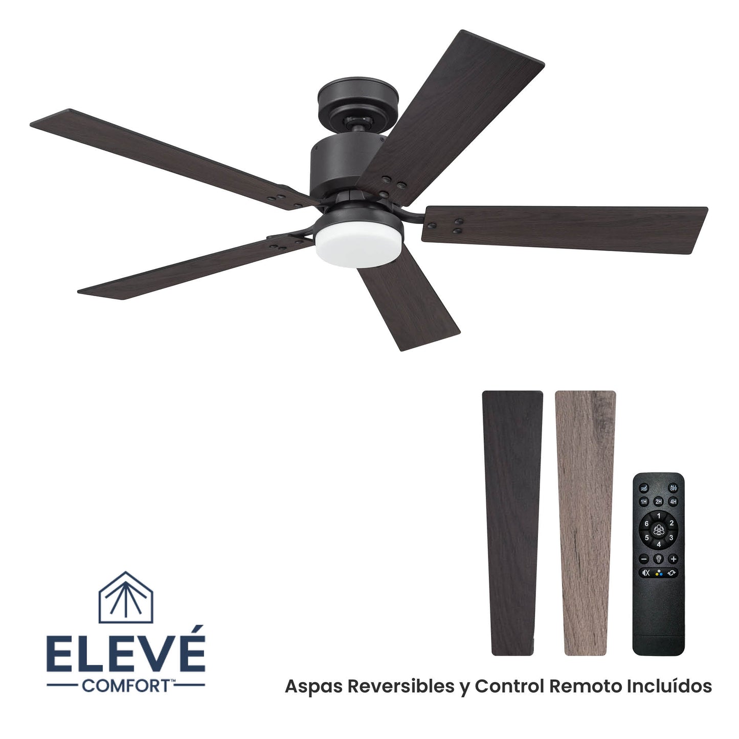 Ventilador de Techo Elevé Comfort M4 5 Aspas 52 Pulgadas