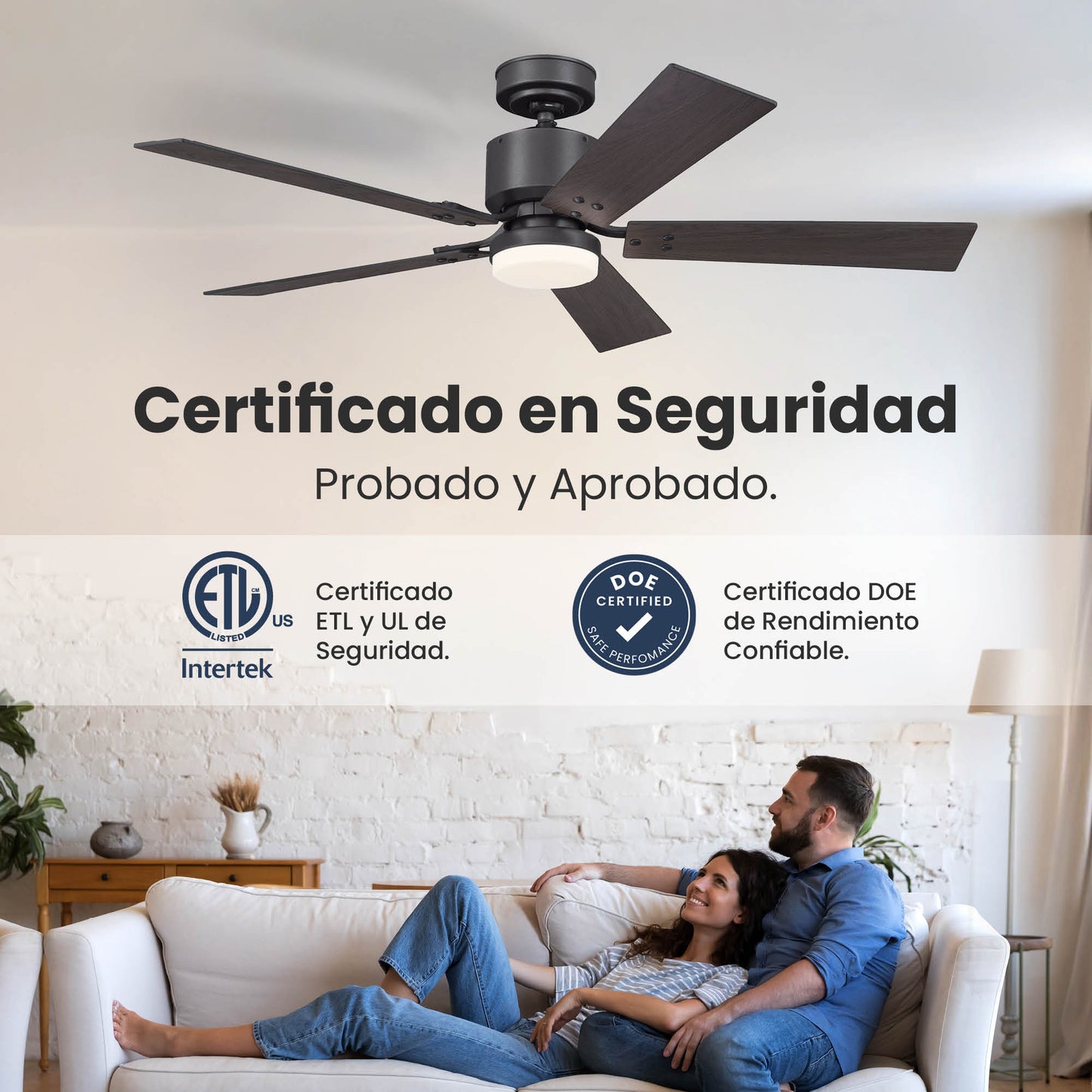 Ventilador de Techo Elevé Comfort M4 5 Aspas 52 Pulgadas