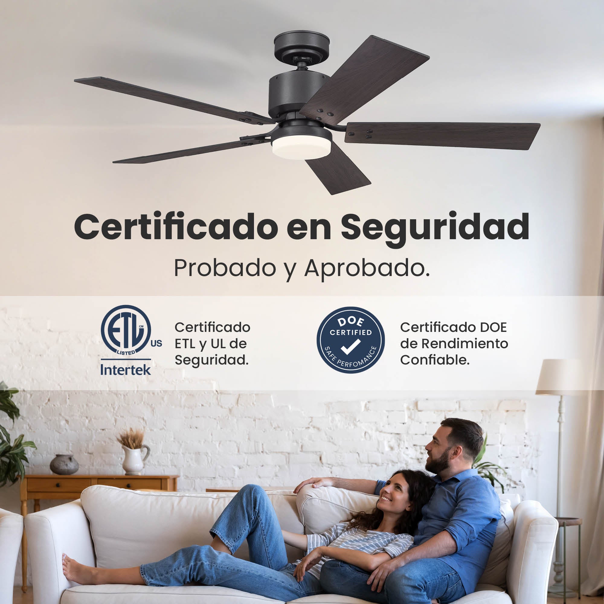 Ventilador de Techo Elevé Comfort M4 5 Aspas 52 Pulgadas