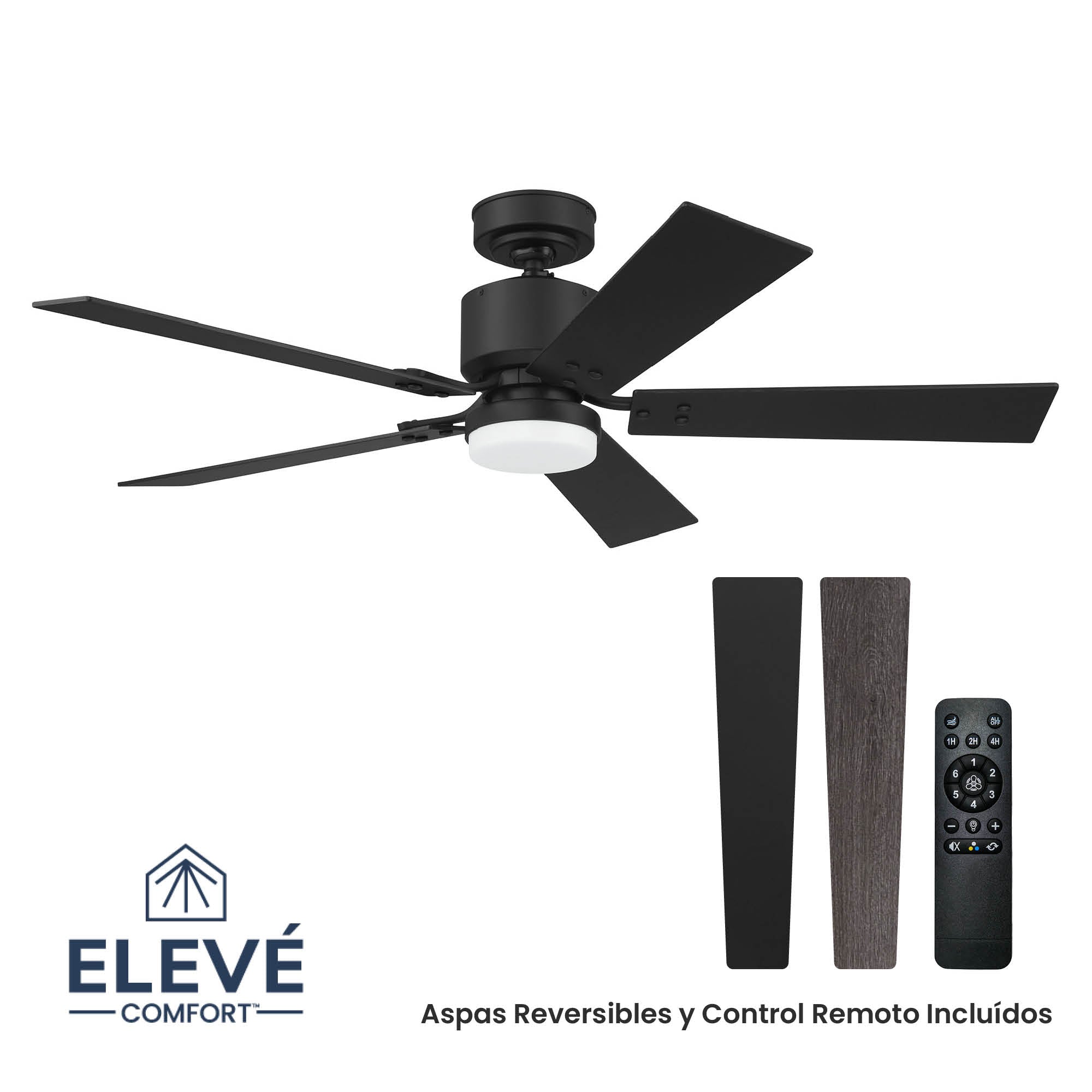 Ventilador de Techo Elevé Comfort M4 5 Aspas 52 Pulgadas