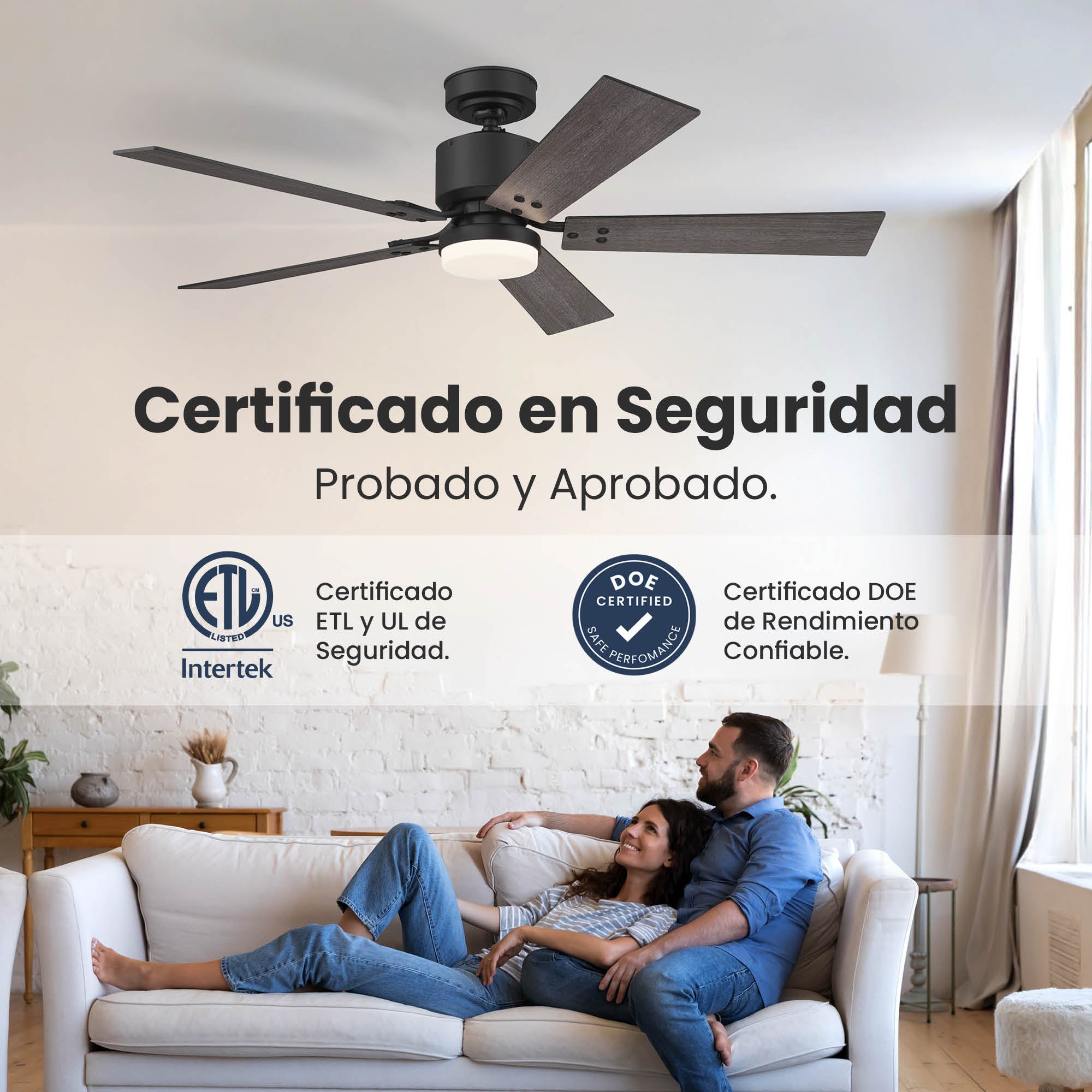Ventilador de Techo Elevé Comfort M4 5 Aspas 52 Pulgadas