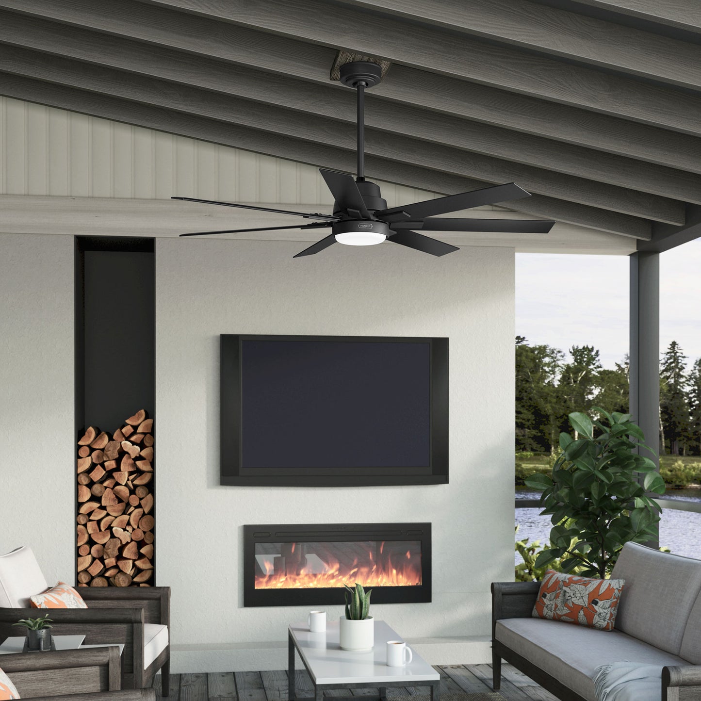 Ventilador de Techo Loflin con Luz LED 60 Pulgadas