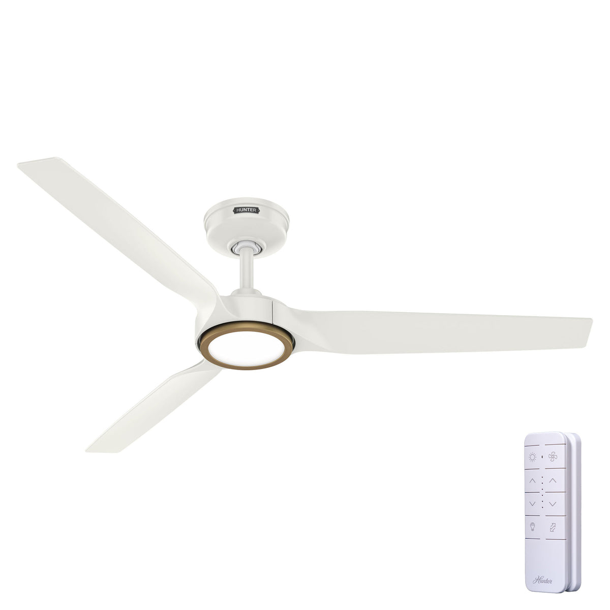Ventilador de Techo ZenTech Exterior 3 Aspas con Luz 52 Pulgadas