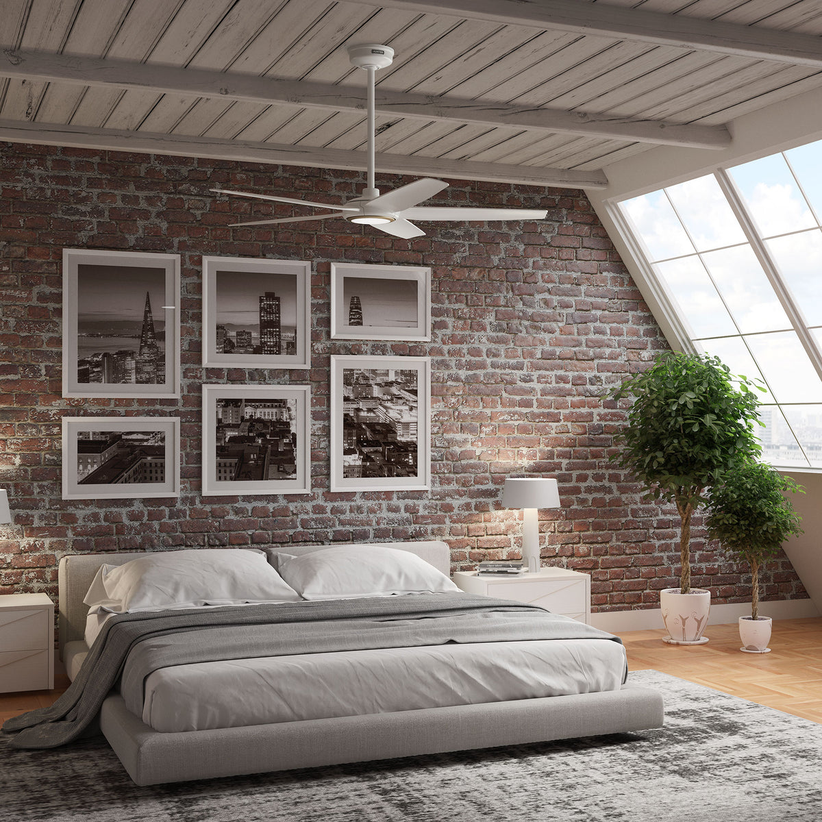 Ventilador de Techo ZenTech Exterior 5 Aspas con Luz 52 Pulgadas