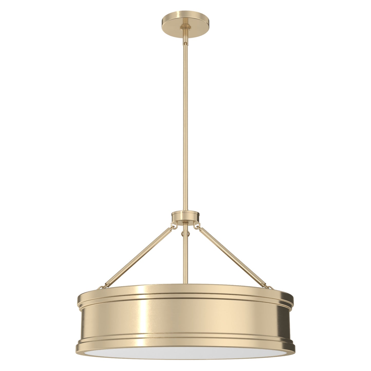 colgante capshaw 5 luces 21 pulgadas lighting hunter alturas gold - painted cased white| 3