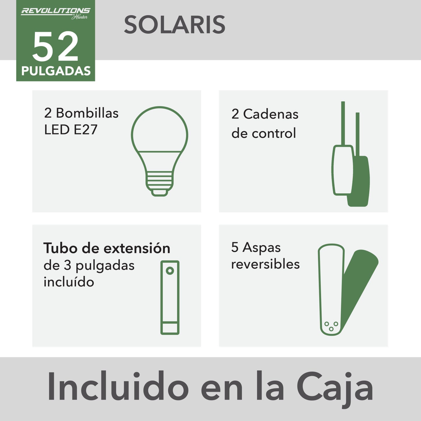 solaris con luz 52 pulgadas ventiladores de techo new bronze - teak| 2