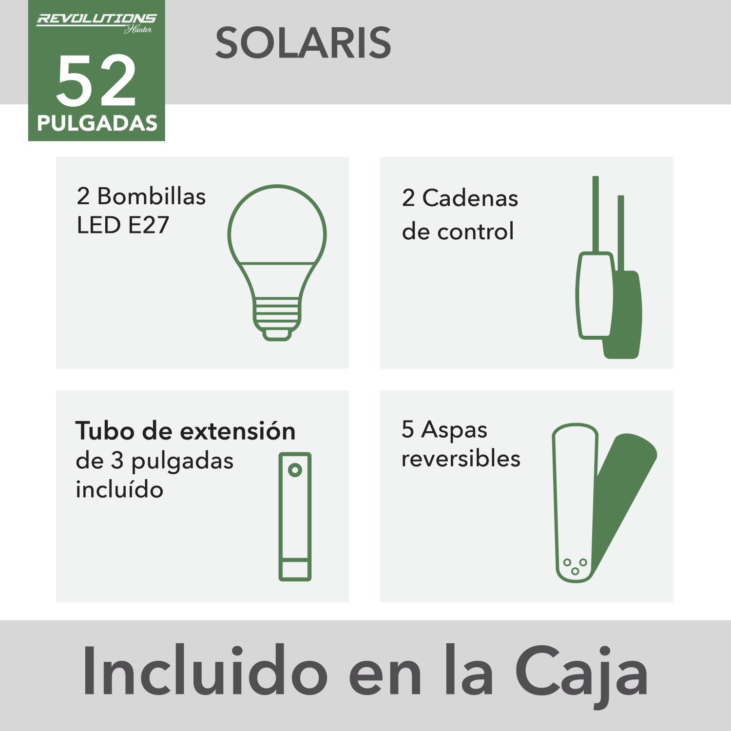 solaris con luz 52 pulgadas ventiladores de techo new bronze - teak| 2