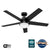 Aerodyne Ceiling Fan with LED Light 52 inches