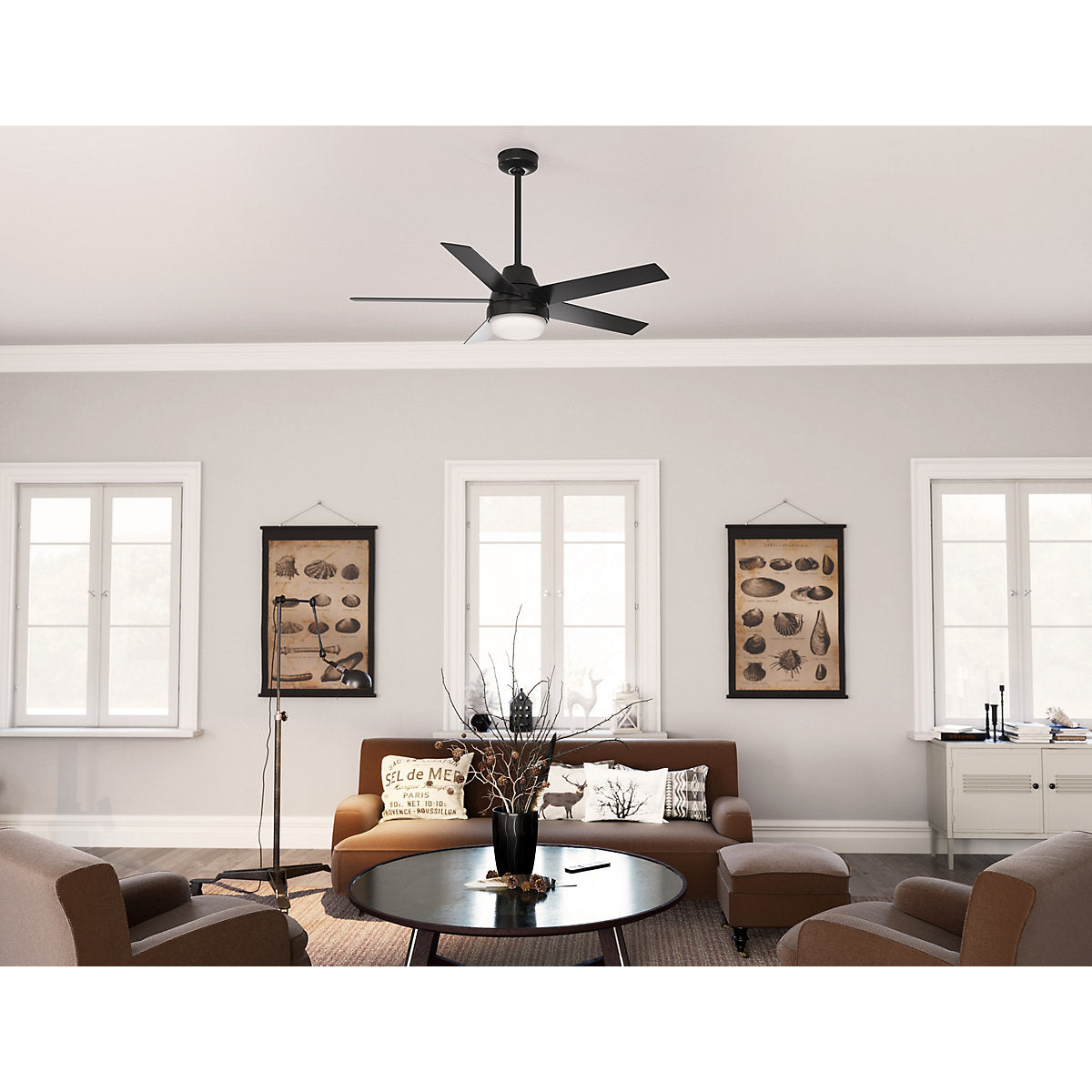 Ventilador de Techo Aerodyne con Luz LED 52 pulgadas
