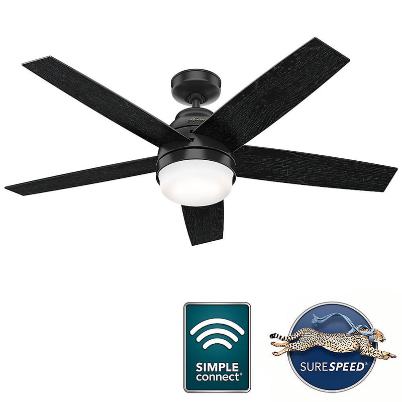Exton Ceiling Fan with Light and Wi-Fi 52 inches