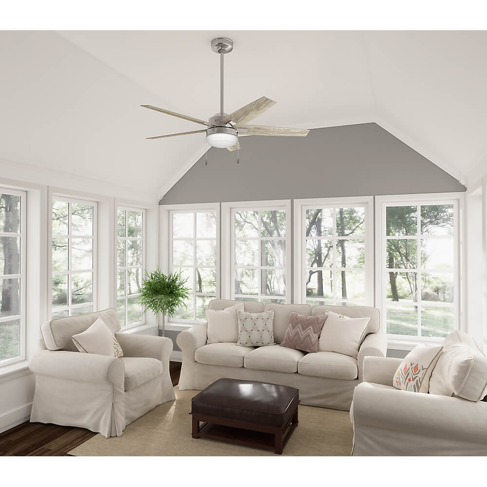 Khamsin ceiling fan with light 52 inches