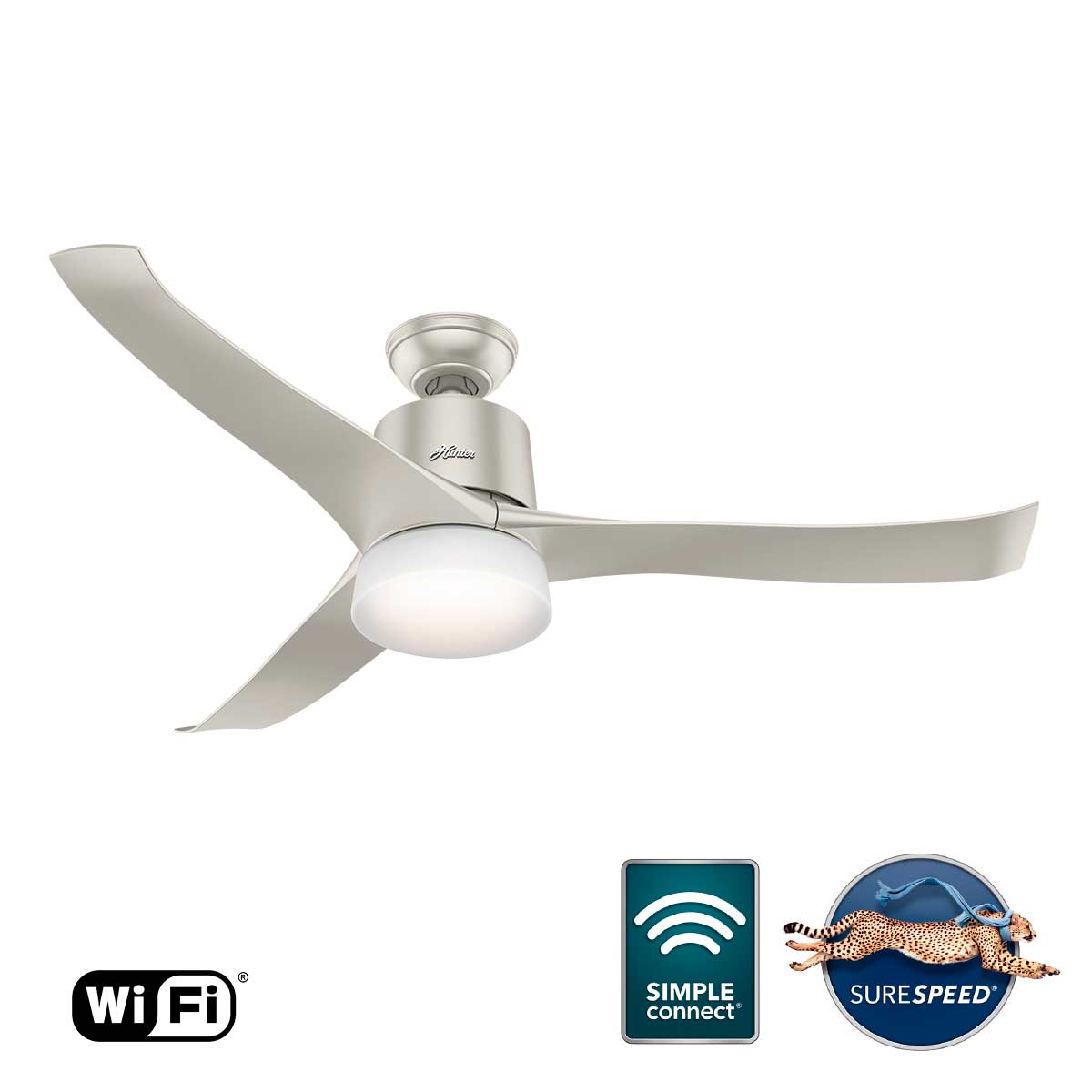 Ventilador de Techo Symphony con Luz y Wi-Fi 54 Pulgadas