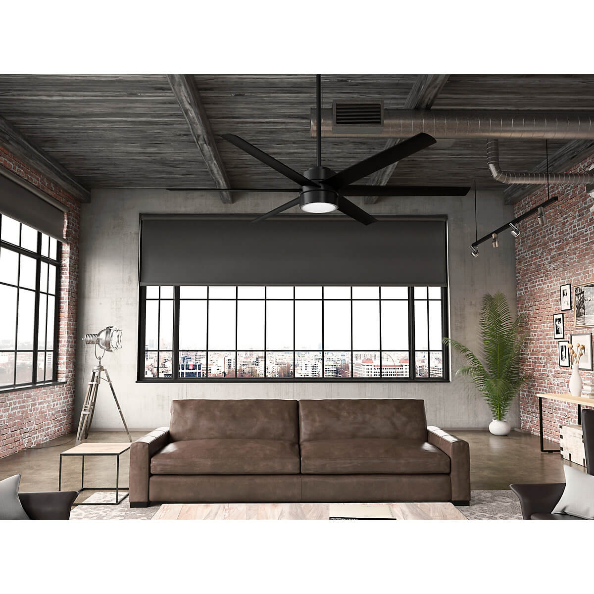 Solaria Exterior Ceiling Fan with LED Light 72 inches